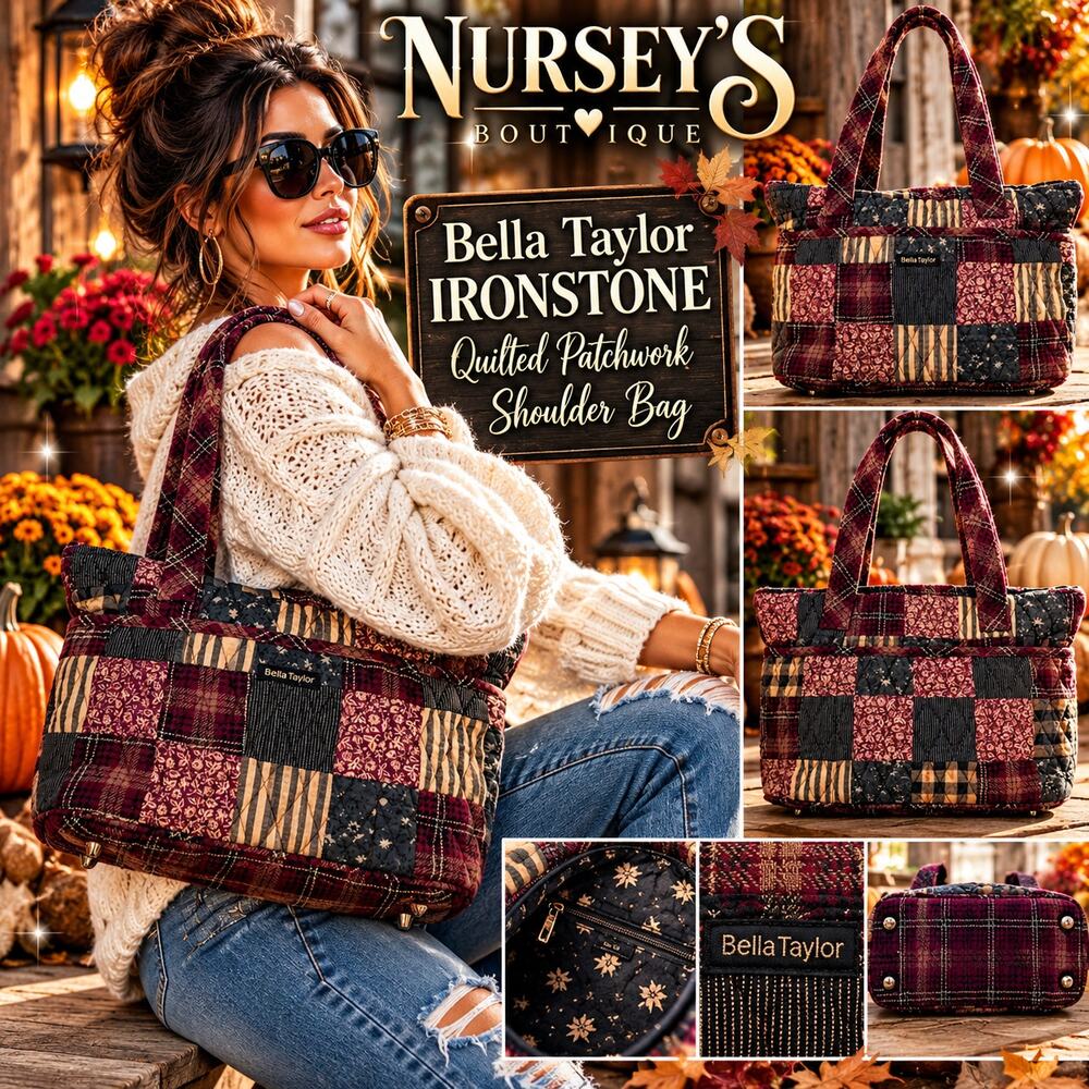 Bella Taylor Ironstone Quilted Patchwork Taylor Shoulder Bag Country Purse